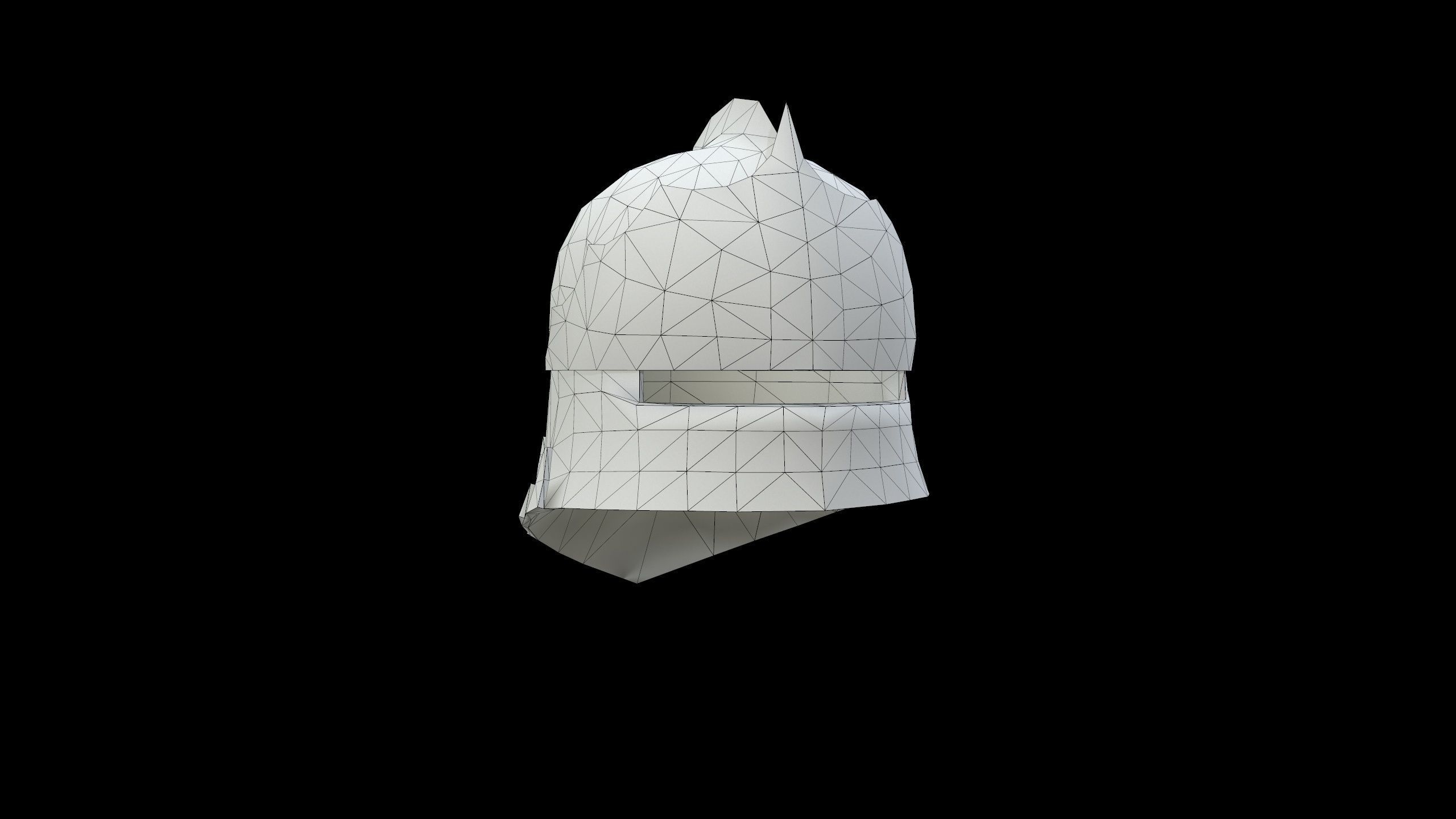 Sallet - Helmet - PBR - Textured Low-poly 3D model_16