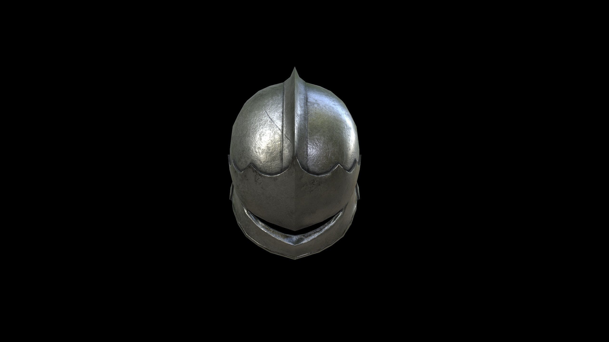 Sallet - Helmet - PBR - Textured Low-poly 3D model_15