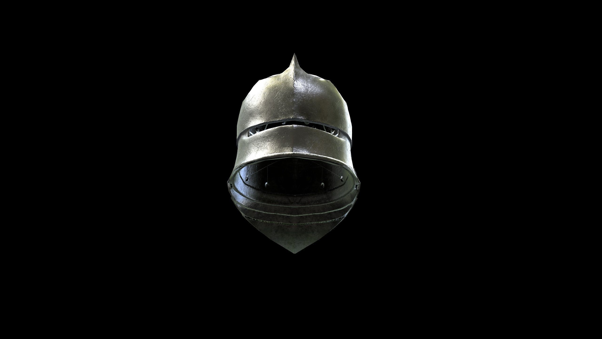 Sallet - Helmet - PBR - Textured Low-poly 3D model_14