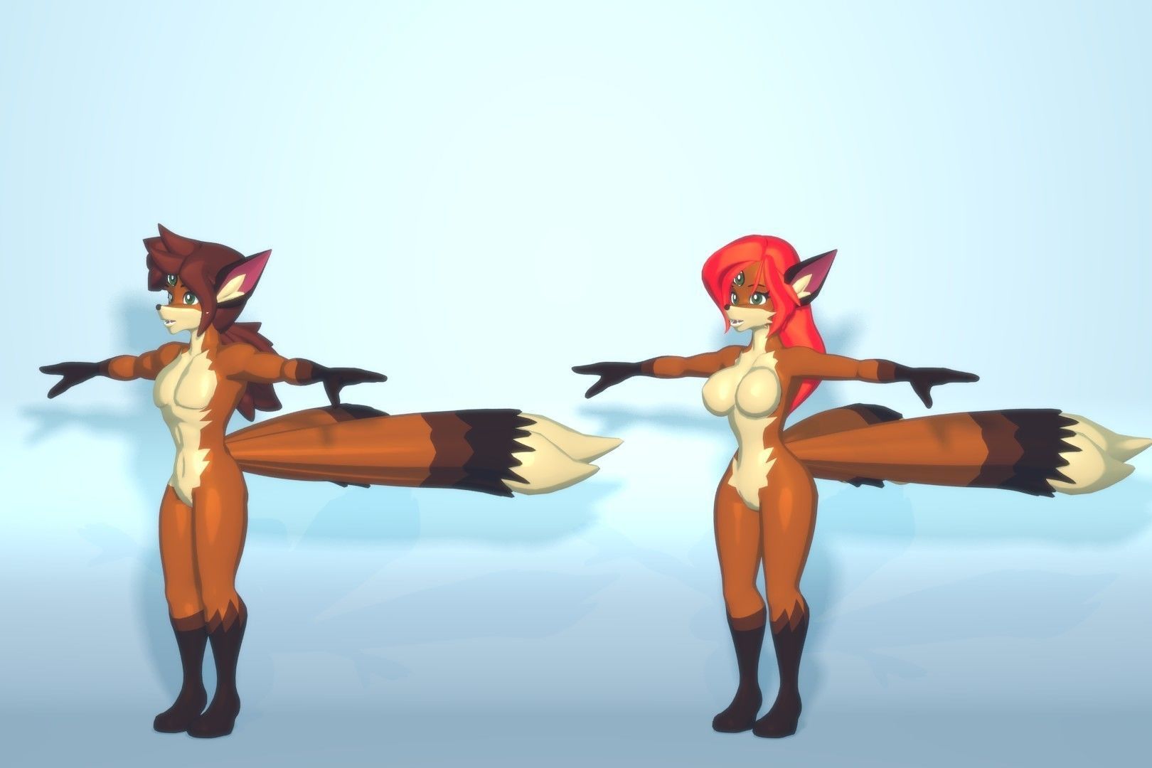 Acheron Kitsune Clean Low-poly 3D model_11