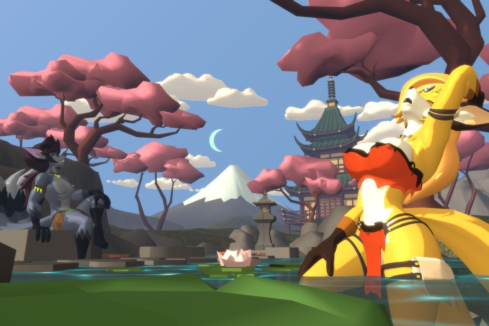 Acheron Kitsune Clean Low-poly 3D model_9
