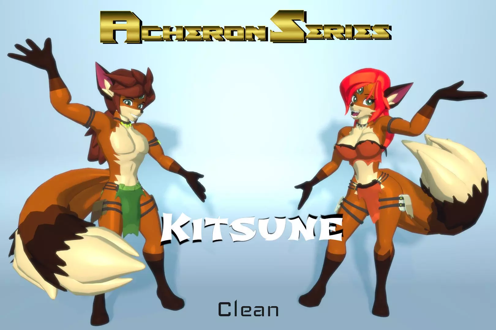 Acheron Kitsune Clean Low-poly 3D model_0