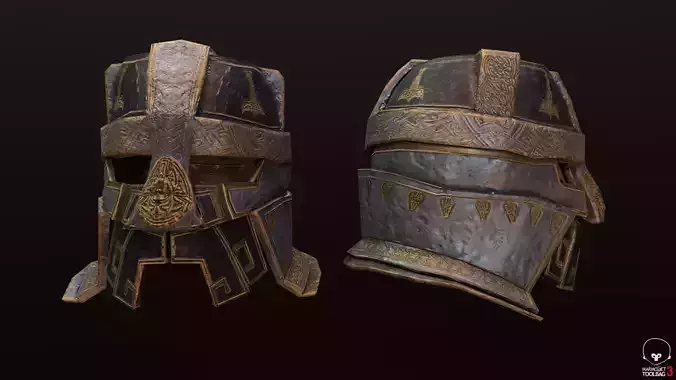 Dwarf Helmet Low-poly 3D model Dwarf Helmet Low-poly 3D model