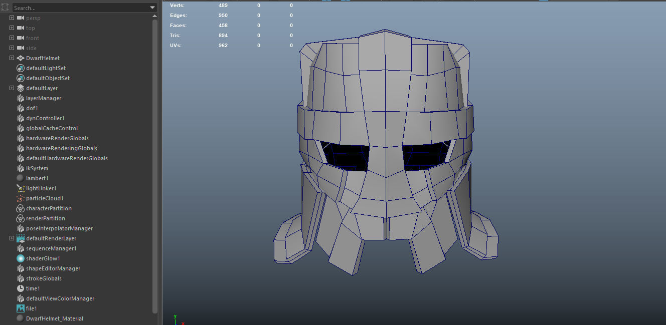 Dwarf Helmet Low-poly 3D model_9