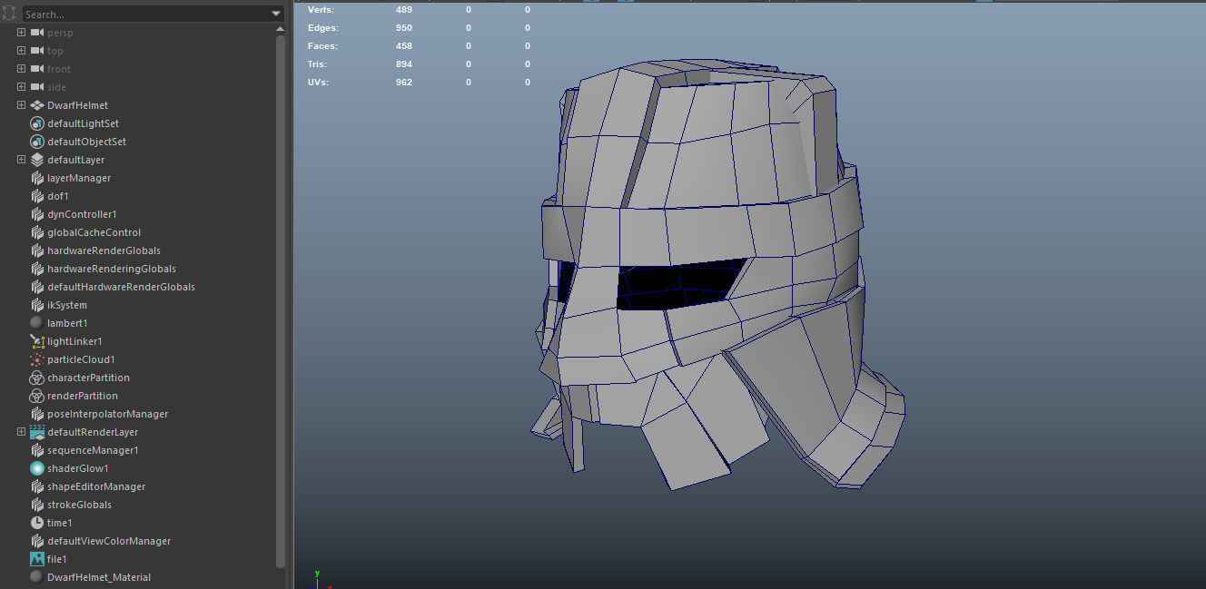 Dwarf Helmet Low-poly 3D model_10