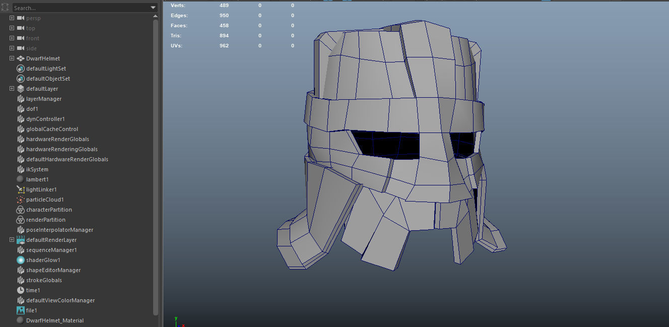 Dwarf Helmet Low-poly 3D model_8