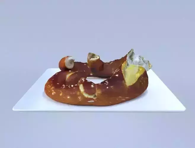 Bagel pretzel 3D model