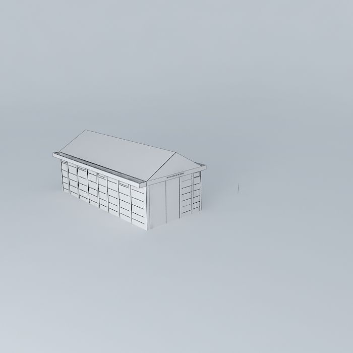 The barn garage Free 3D model_3