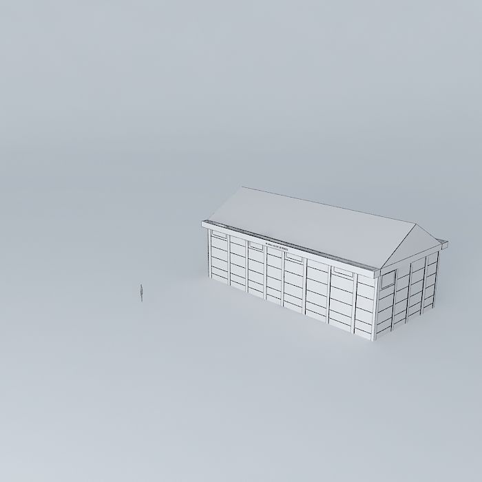 The barn garage Free 3D model_4