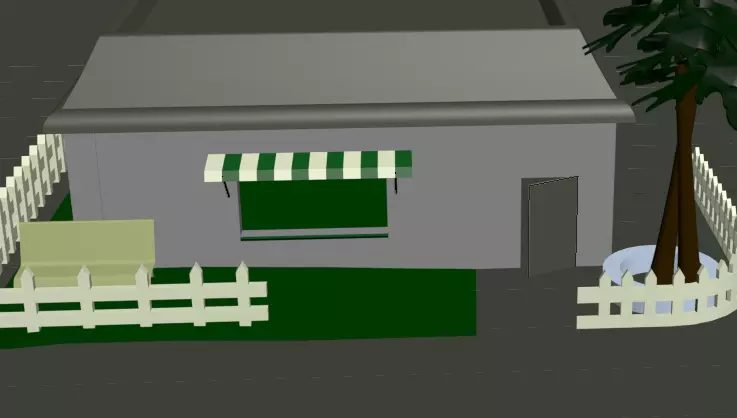 Simple House Free low-poly 3D model_0