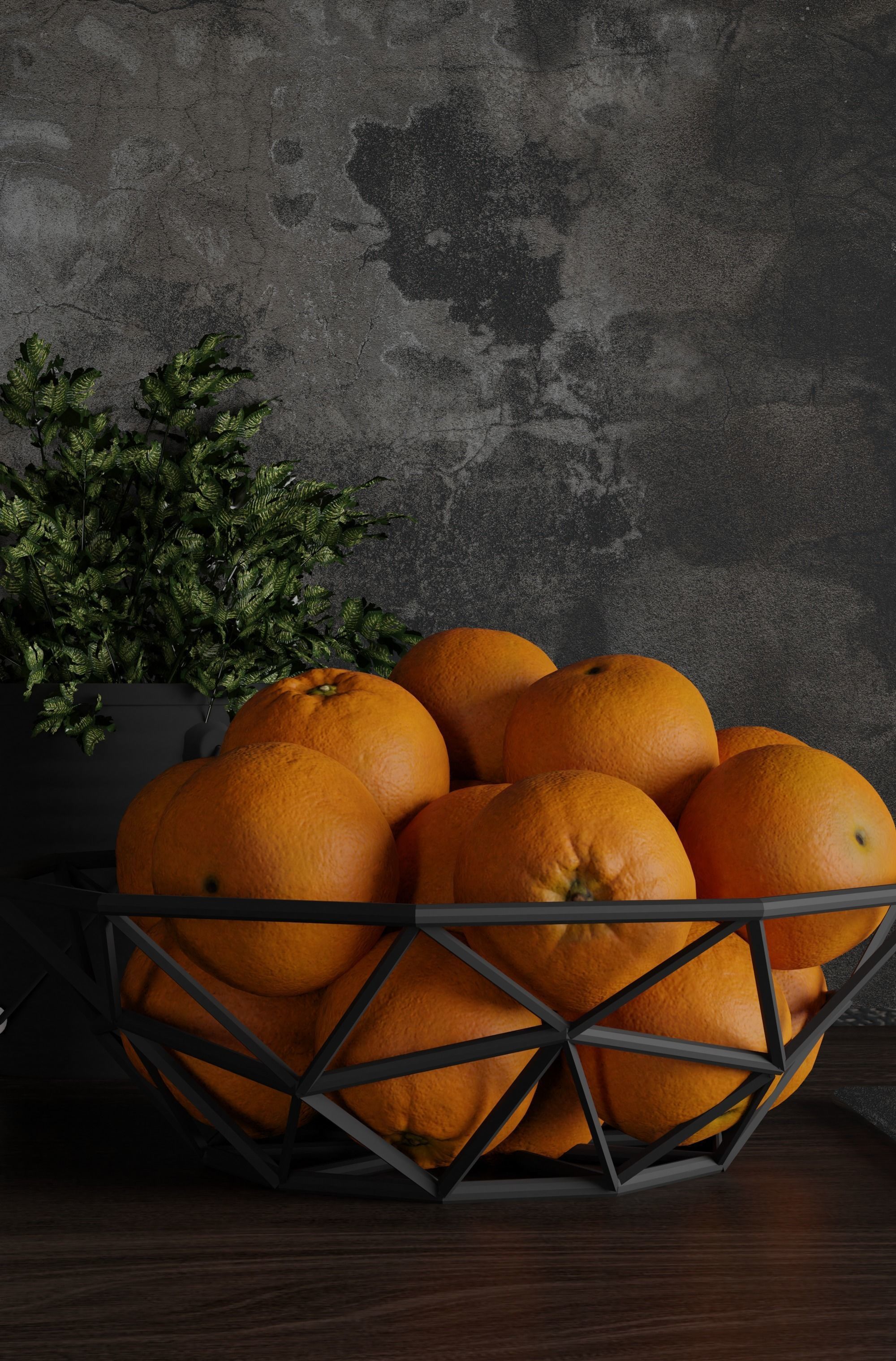 kitchen modern with wood cabinets 3D model_1