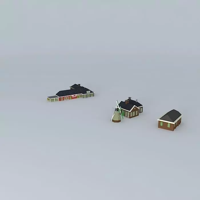 Baptist church from north horn Free 3D model