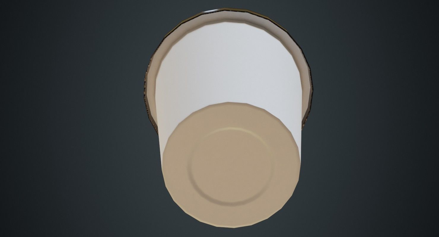 Paper Coffee Cup 1A Low-poly 3D model_4