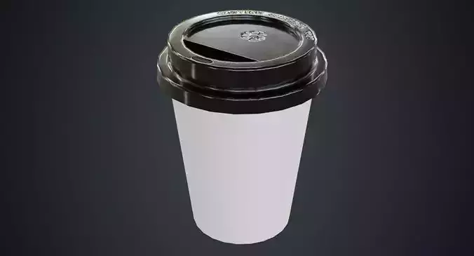 Paper Coffee Cup 1A Low-poly 3D model