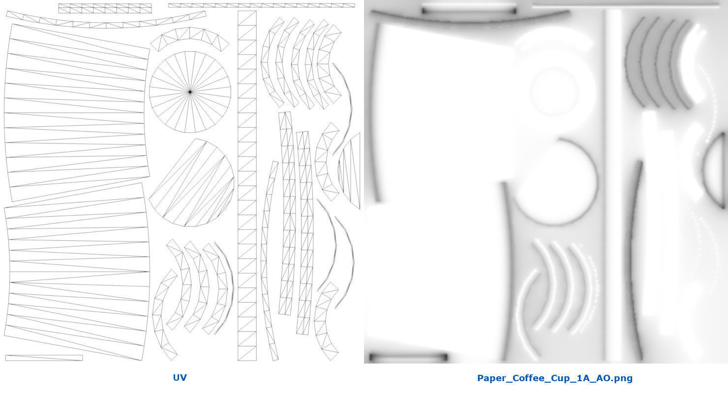 Paper Coffee Cup 1A Low-poly 3D model_6