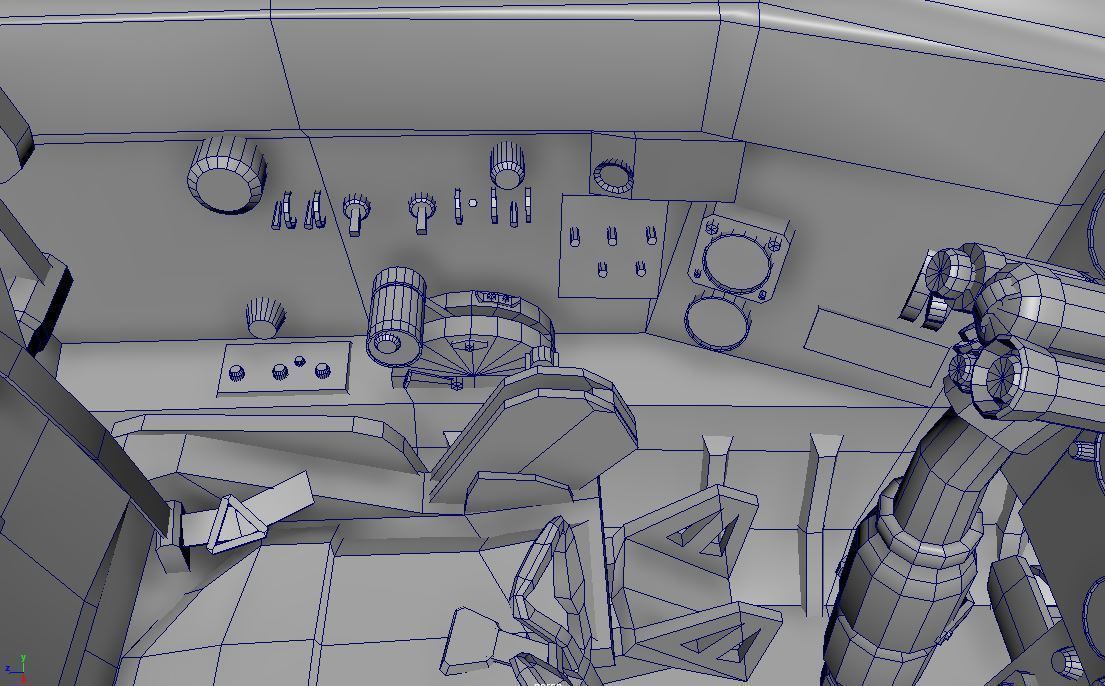 Mig21 Cockpit 3D Lowpoly AR - VR - PBR for apps and games Low-poly 3D model_5