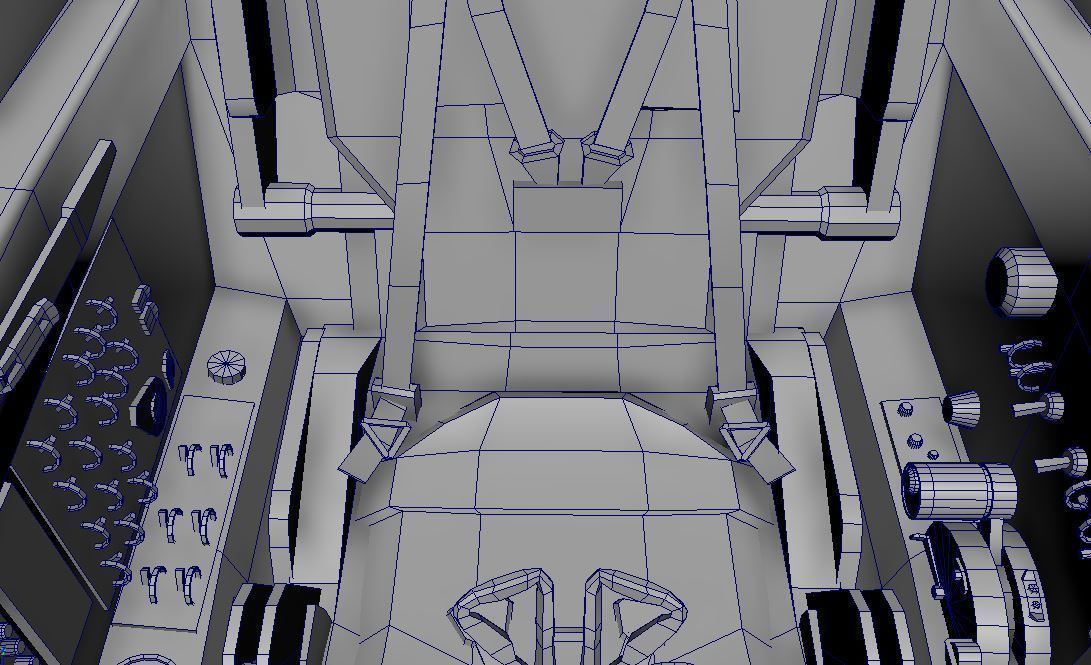Mig21 Cockpit 3D Lowpoly AR - VR - PBR for apps and games Low-poly 3D model_4