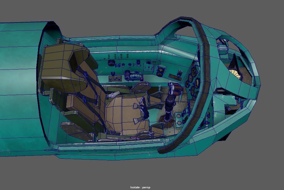 Mig21 Cockpit 3D Lowpoly AR - VR - PBR for apps and games Low-poly 3D model_6