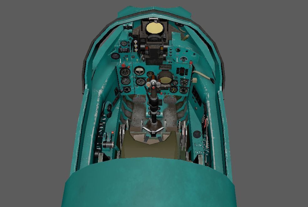 Mig21 Cockpit 3D Lowpoly AR - VR - PBR for apps and games Low-poly 3D model_10