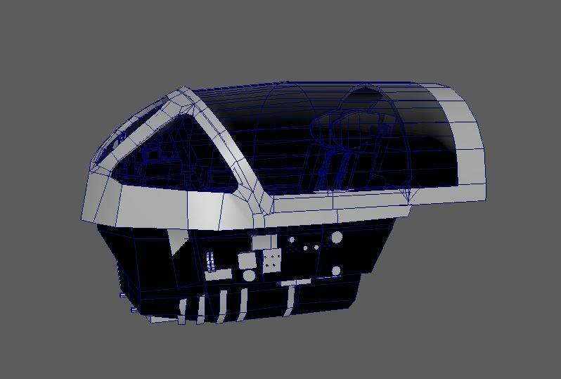 Mig21 Cockpit 3D Lowpoly AR - VR - PBR for apps and games Low-poly 3D model_2