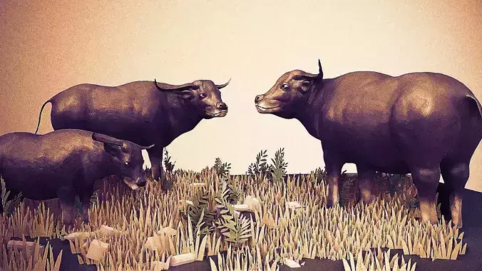 buffalo scene 3D model