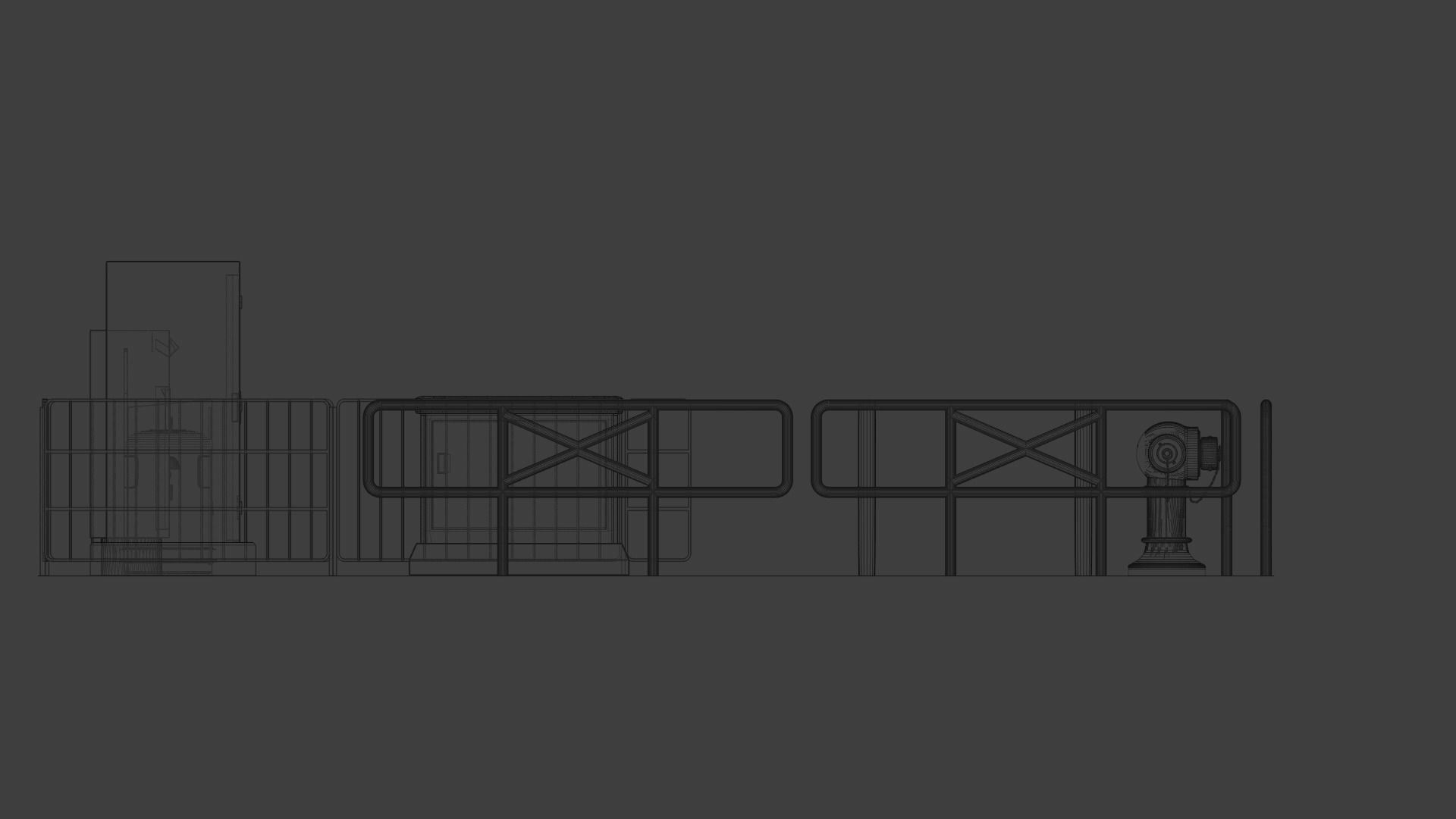 Hong Kong City street environment items 3D models Bundle Part 1  Low-poly 3D model_21