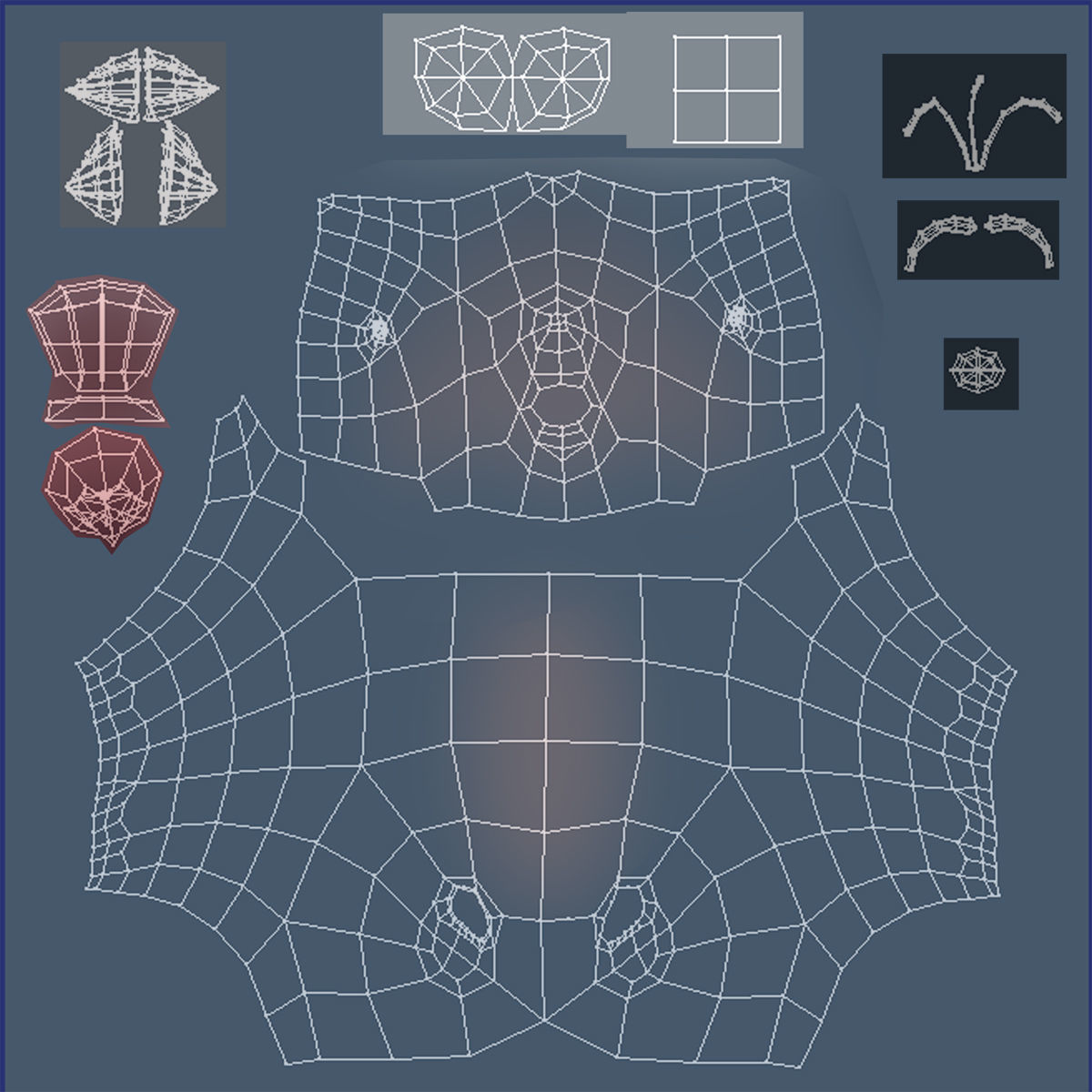 Cartoon mole rigged Low-poly 3D model_12