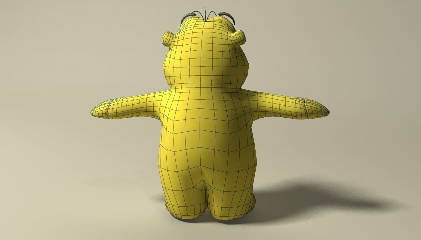 Cartoon mole rigged Low-poly 3D model_9