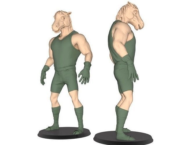 Beast man of Horse 3D print model