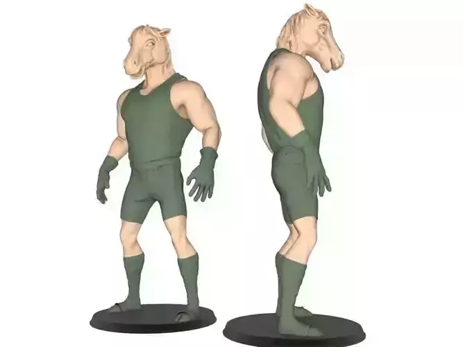 Beast man of Horse 3D print model