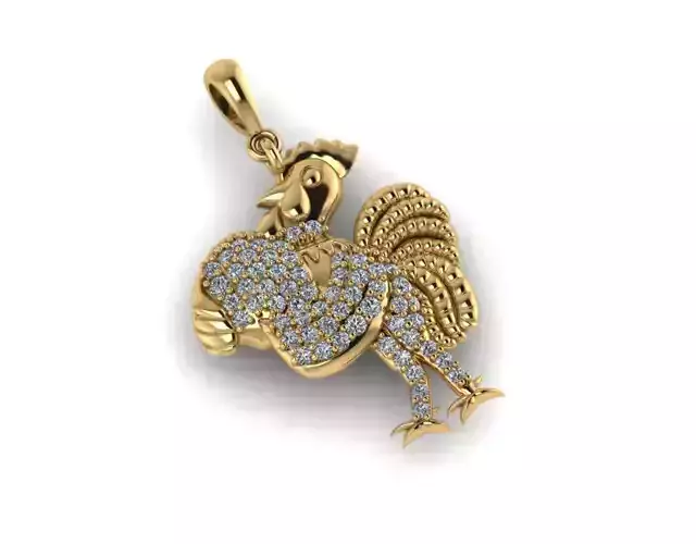 rooster jewelry diamond