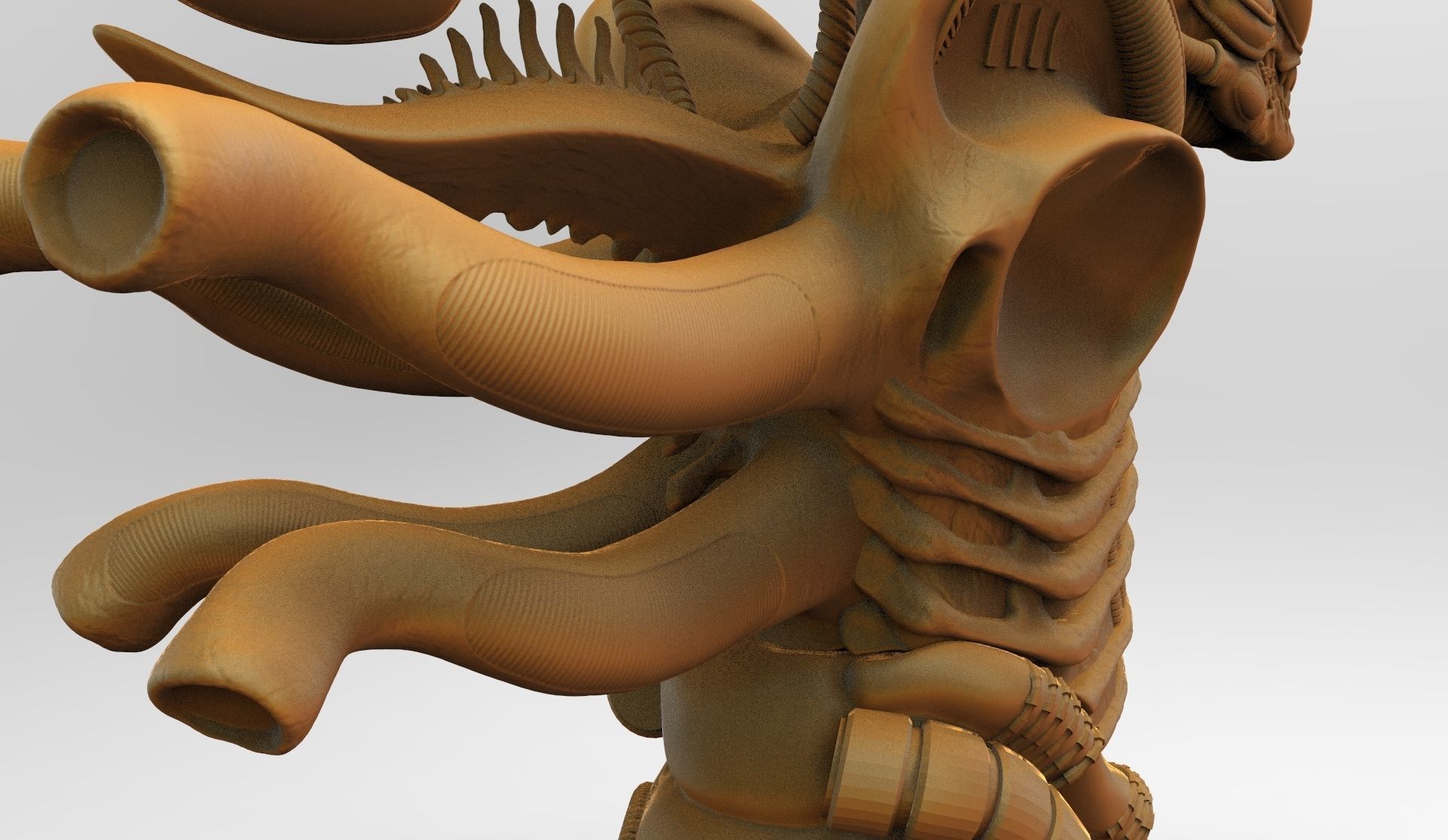 Original Alien Xenomorph bust 3D print model_12
