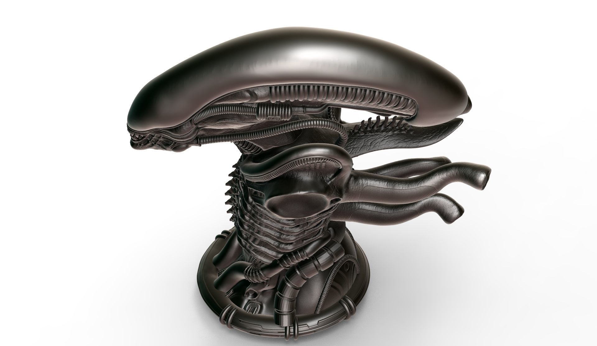 Original Alien Xenomorph bust 3D print model_26