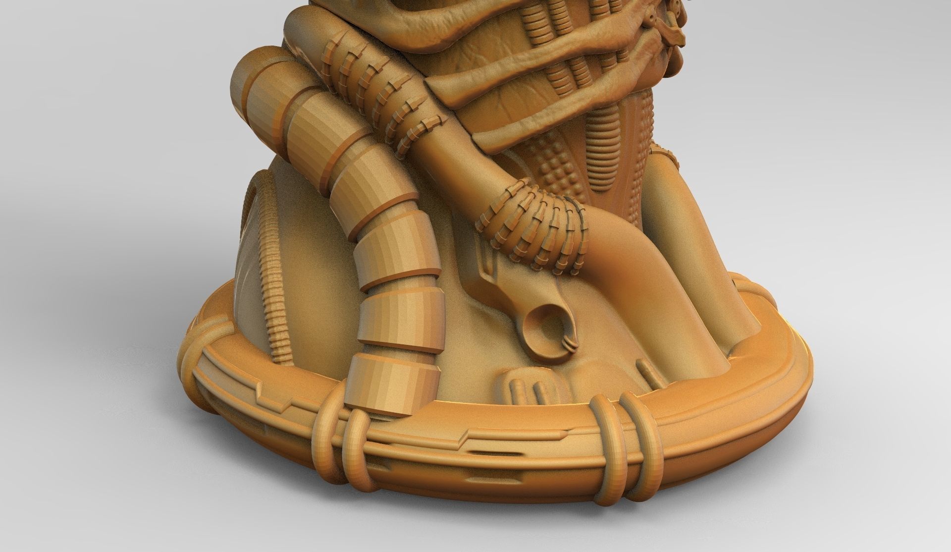 Original Alien Xenomorph bust 3D print model_16
