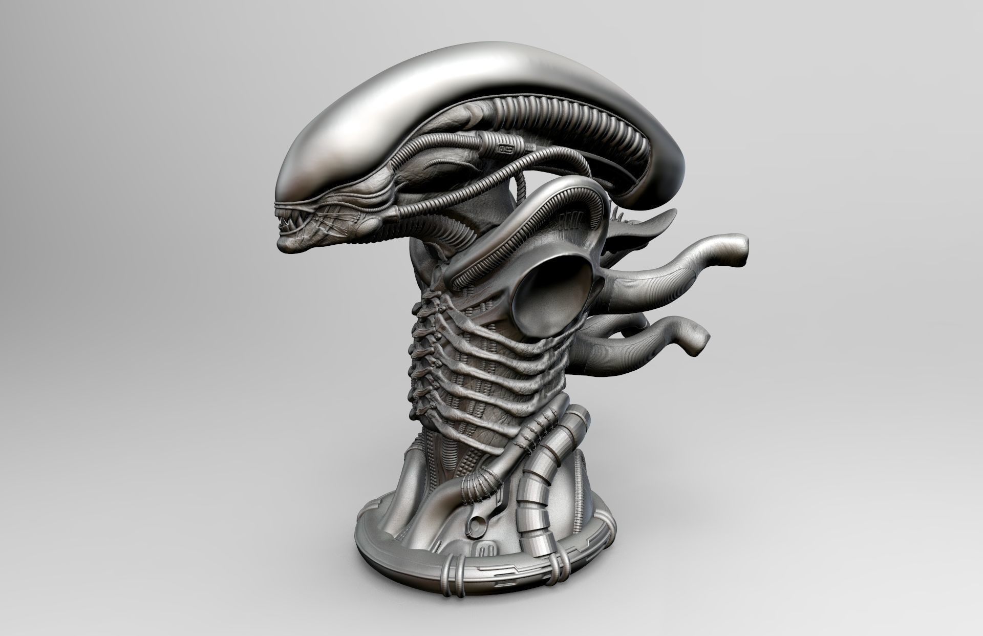 Original Alien Xenomorph bust 3D print model_1