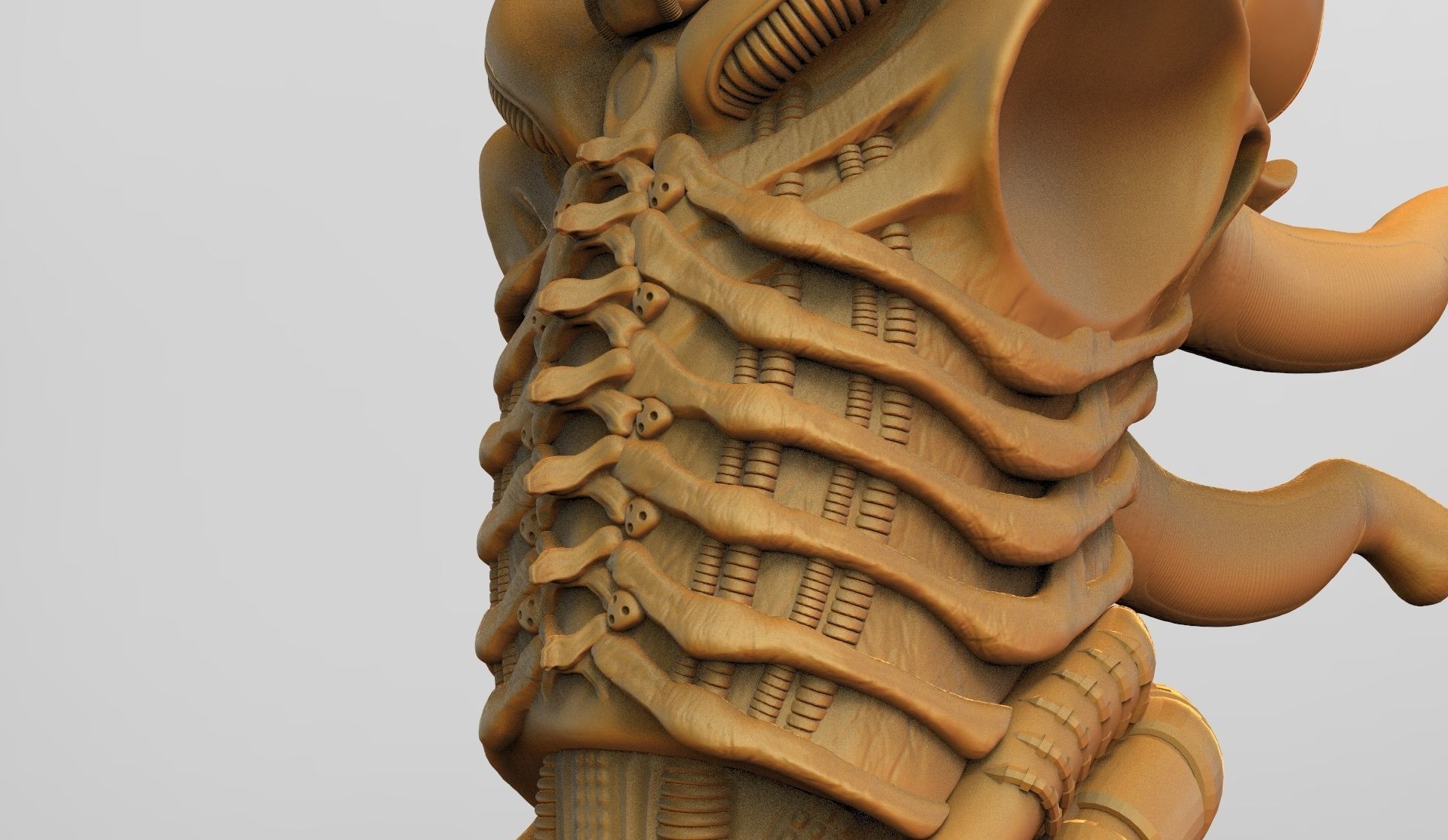 Original Alien Xenomorph bust 3D print model_15