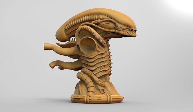 Original Alien Xenomorph bust 3D print model