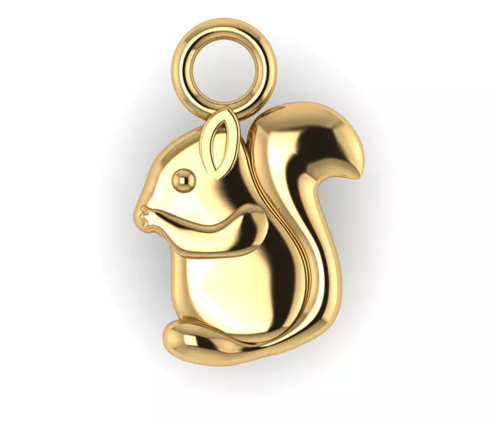 squirrel jewelry 3D print model_0