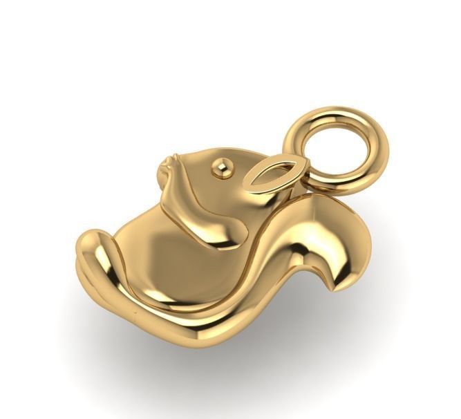 squirrel jewelry 3D print model_3