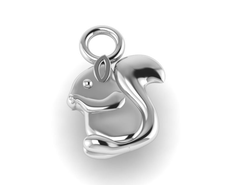 squirrel jewelry 3D print model_4