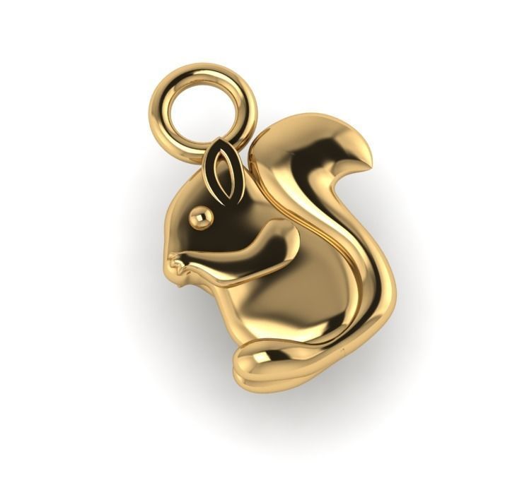 squirrel jewelry 3D print model_2