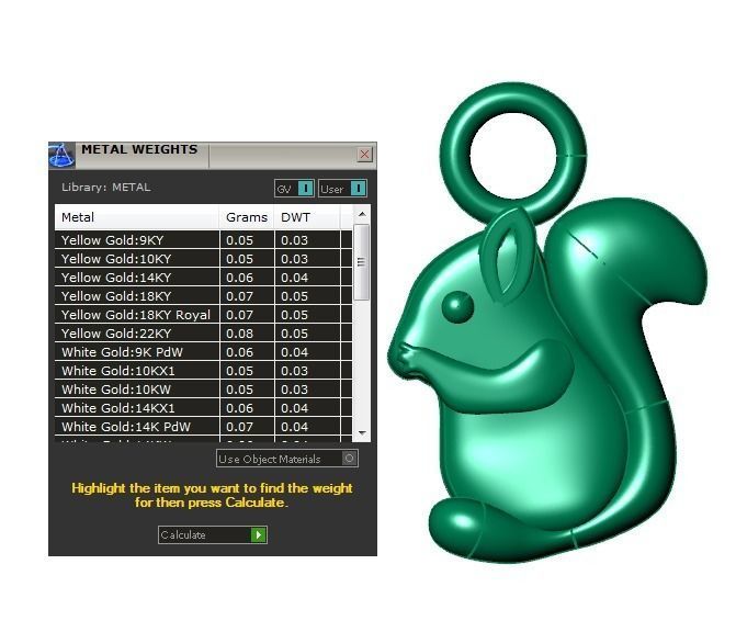 squirrel jewelry 3D print model_1