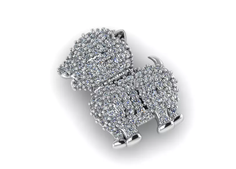 dog jewelry diamond Free 3D print model