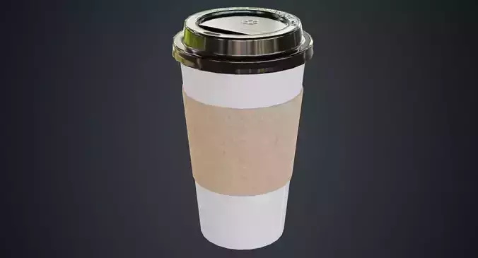 Paper Coffee Cup 2A Low-poly 3D model