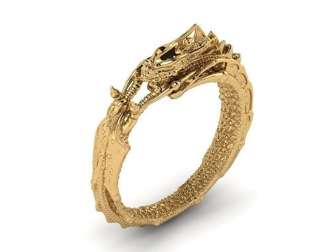 dragon jewelry ring 3D print model