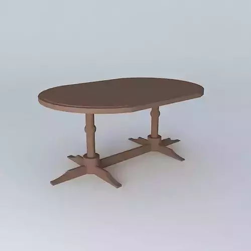 the Stammtisch oval table with two legs