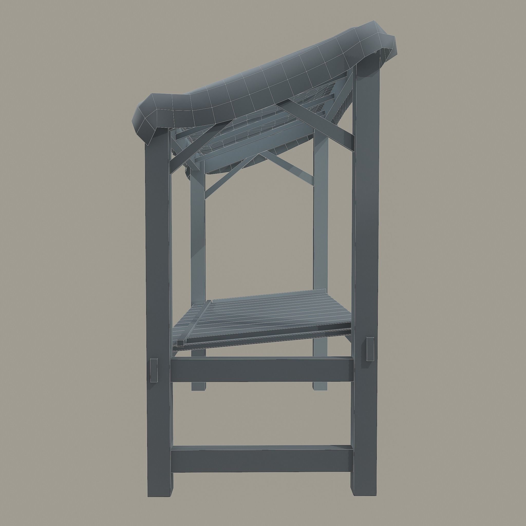 Merchant Stall Low-poly 3D model_38