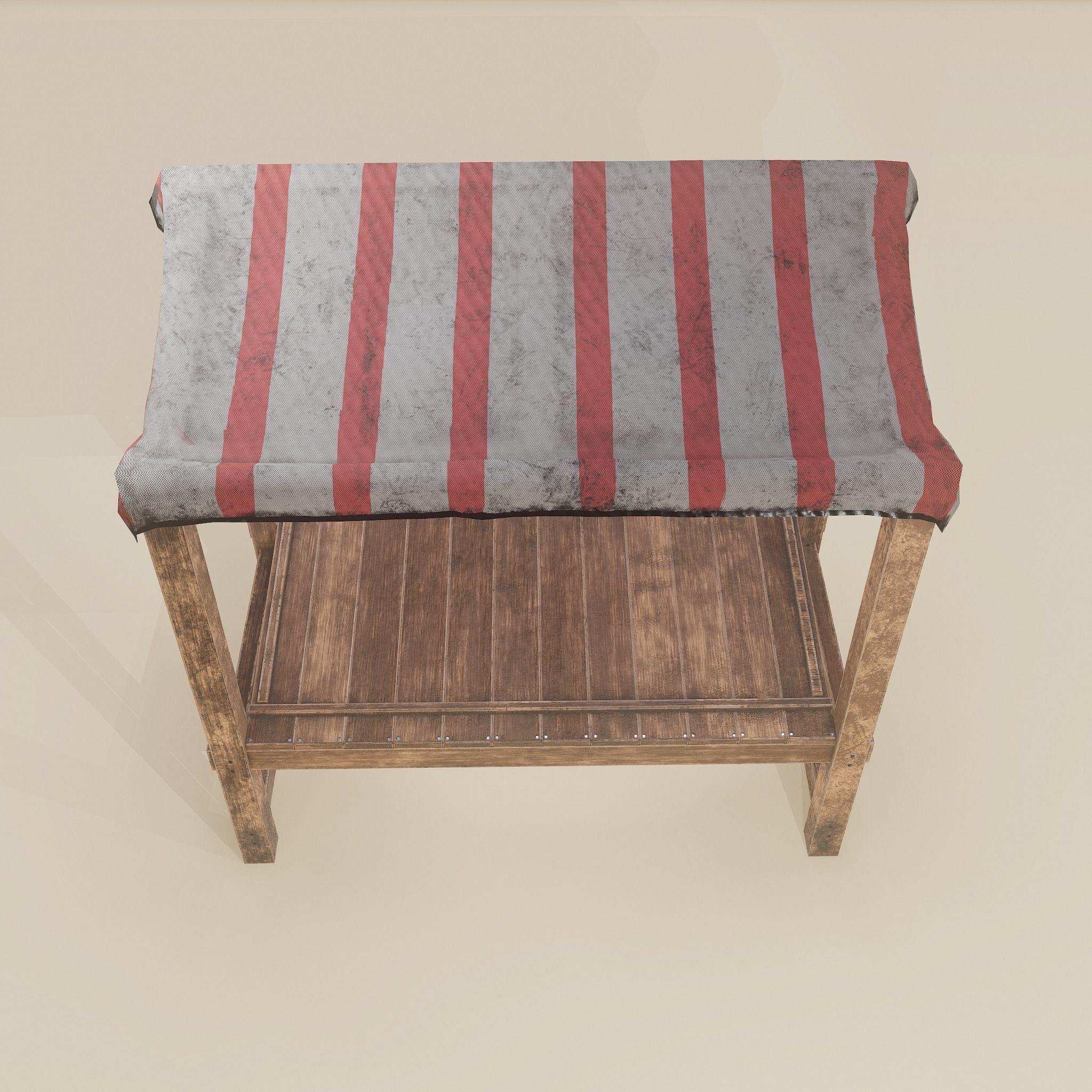 Merchant Stall Low-poly 3D model_13