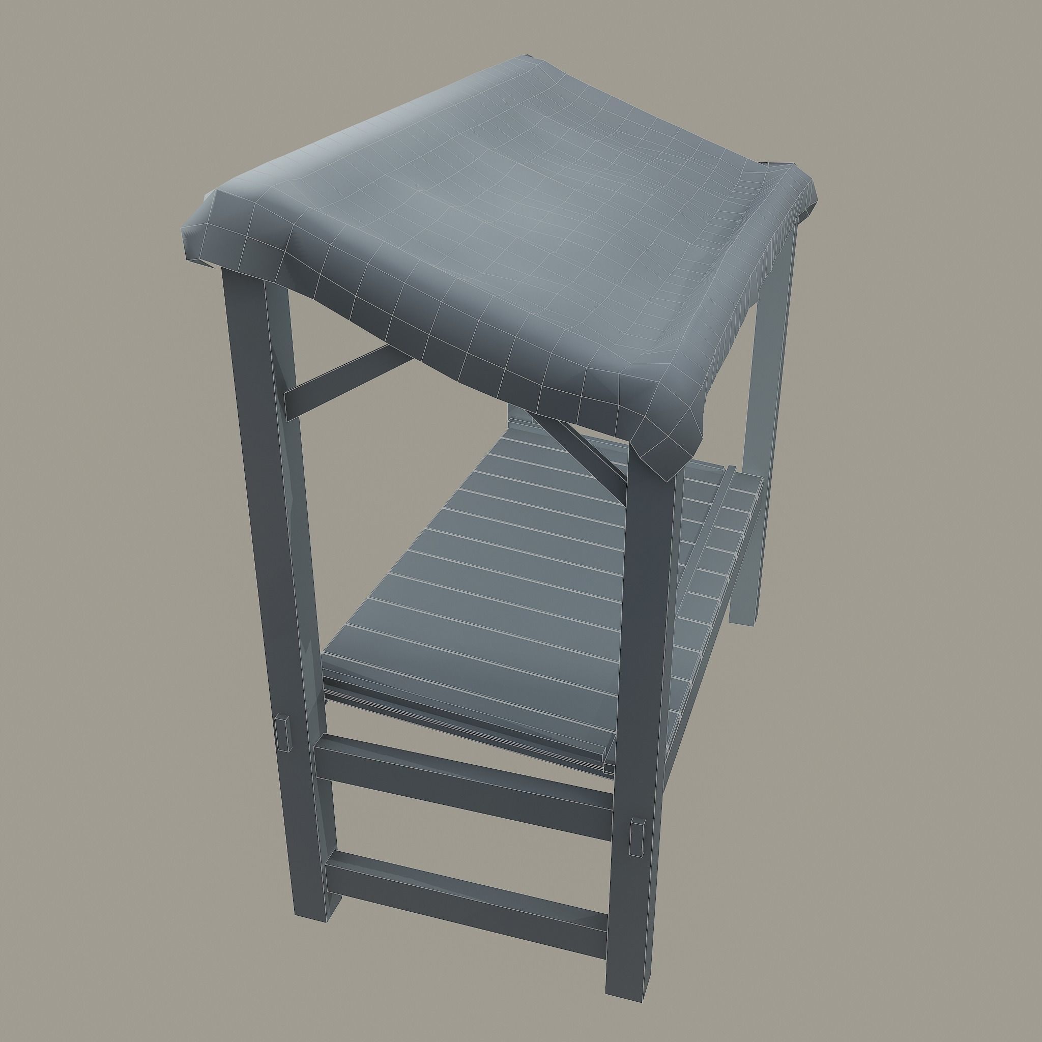 Merchant Stall Low-poly 3D model_32