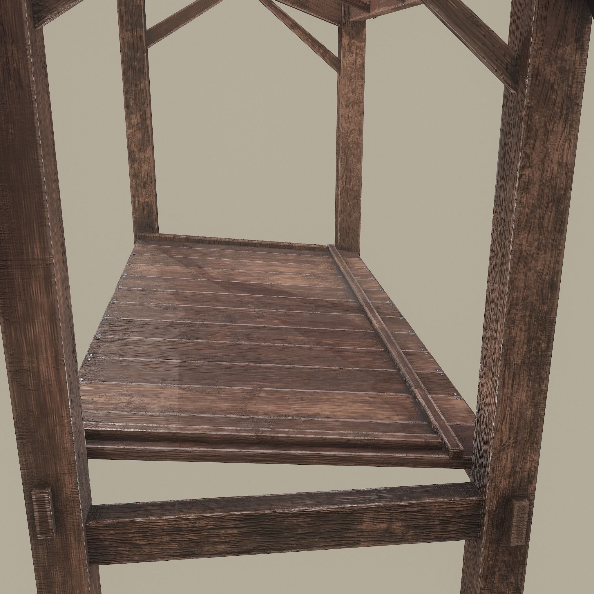 Merchant Stall Low-poly 3D model_19